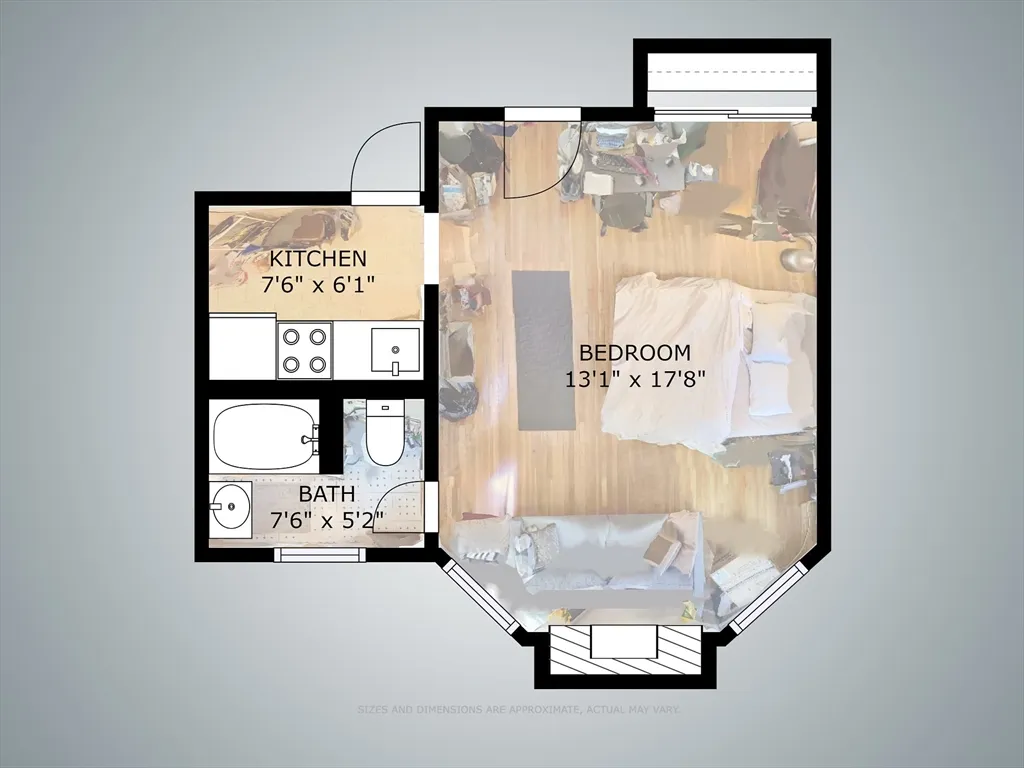 Studio bed, 1 bath apartment for rent at 1063 Beacon St Unit 8, Coolidge Corner