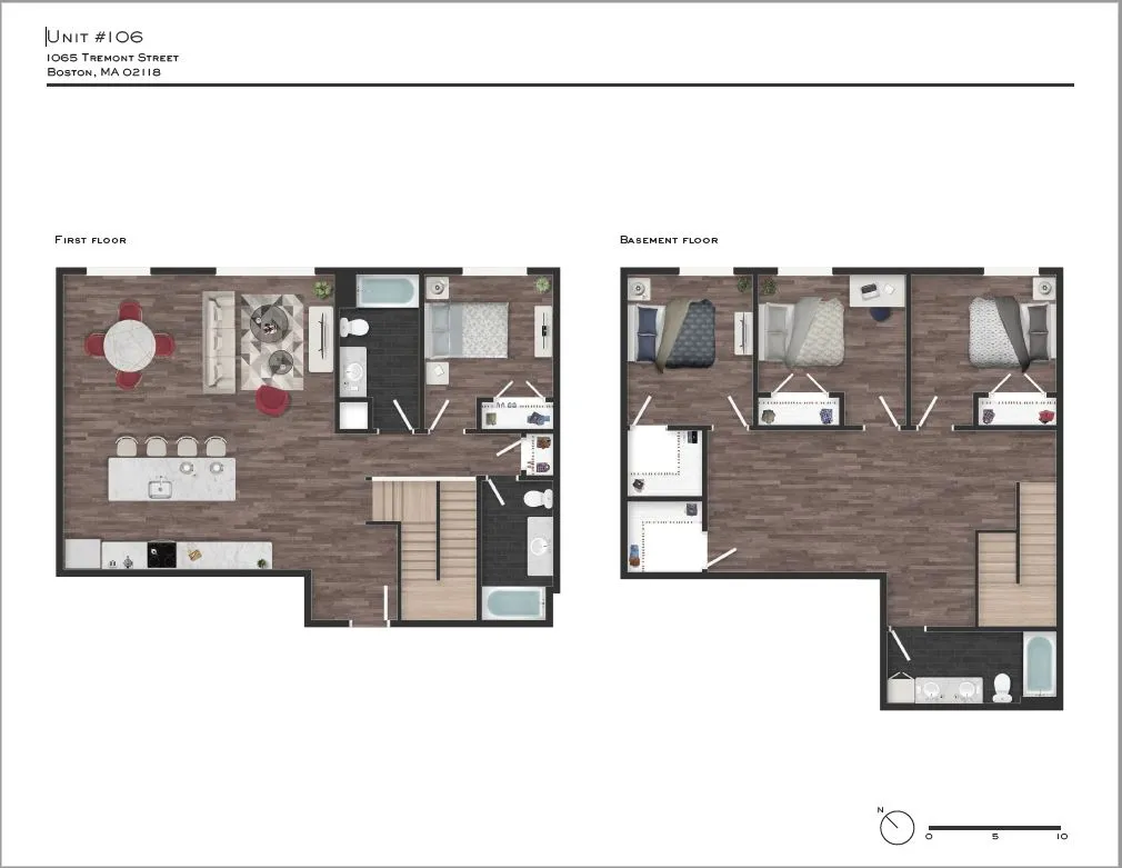 4 bed, 3 bath apartment for rent at 1065 Tremont St Unit 106, South End — photo 4 of 12