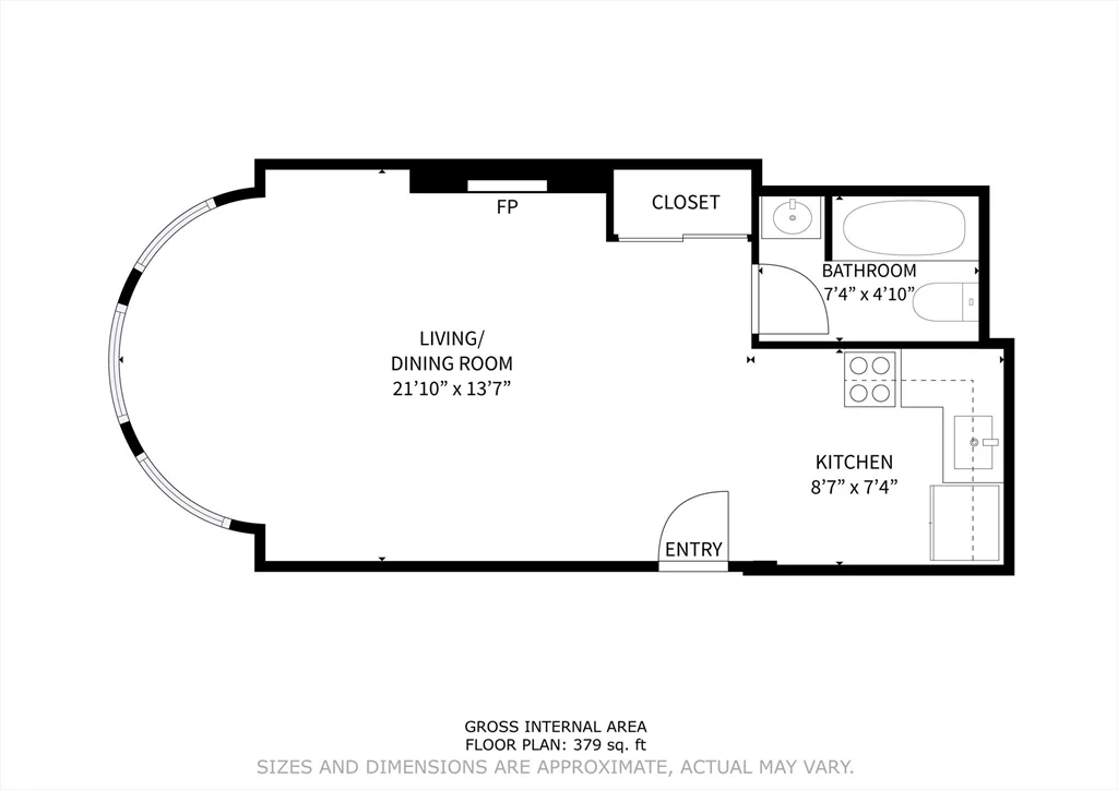 Studio bed, 1 bath apartment for rent at 1069 Beacon St Unit 2, Coolidge Corner