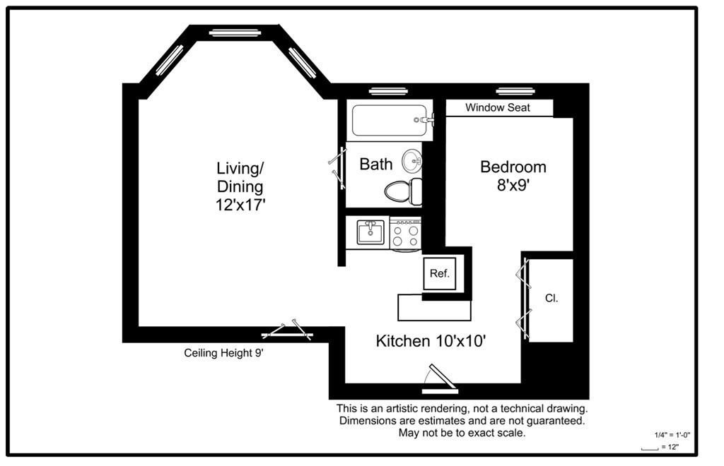 1 bed, 1 bath apartment for rent at 107 Jersey St Unit 12A, Fenway — photo 10 of 12
