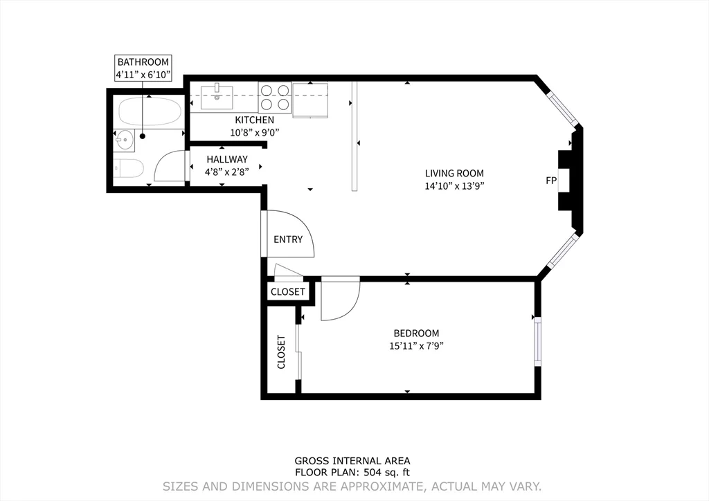 1 bed, 1 bath apartment for rent at 1071 Beacon St Unit 6, Coolidge Corner