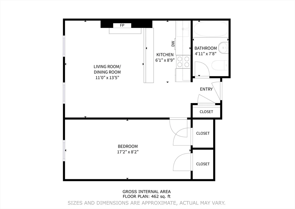 1 bed, 1 bath apartment for rent at 1071 Beacon St Unit 7, Coolidge Corner — photo 11 of 11