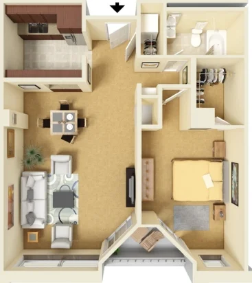 1 bed, 1 bath apartment for rent at 1079 Commonwealth Ave Unit 406P, Allston