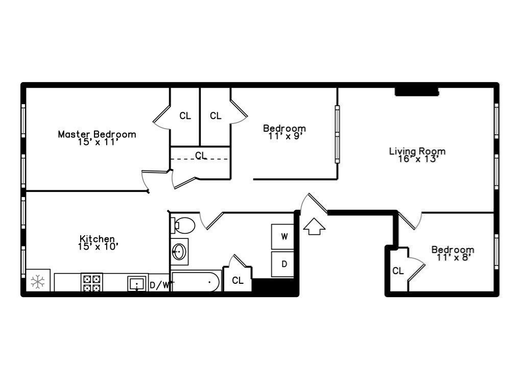 2 bed, 1 bath apartment for rent at 108 Union Park St Unit 1, South End — photo 14 of 15