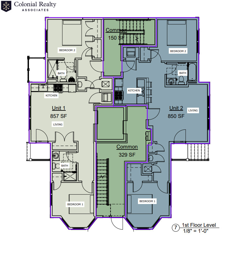 2 bed, 2 bath apartment for rent at 109-111 Warren St Unit 5, Brighton