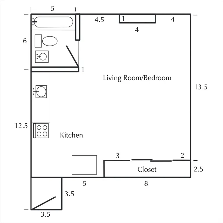 Studio bed, 1 bath apartment for rent at 11 Aberdeen St Unit C, Fenway — photo 3 of 5