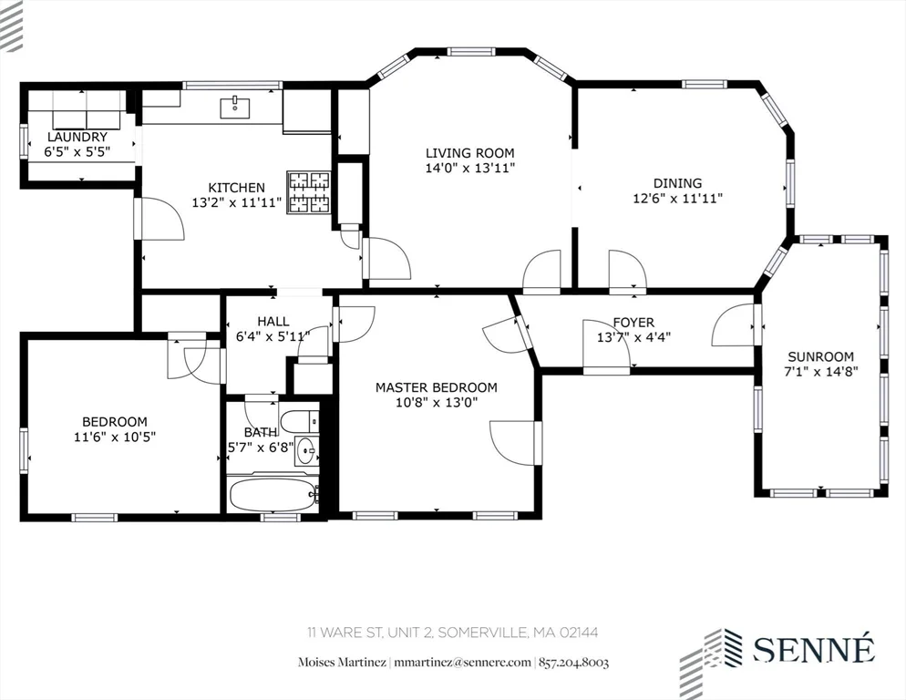 2 bed, 1 bath apartment for rent at 11 Ware St Unit 2, Teele Square — photo 13 of 13