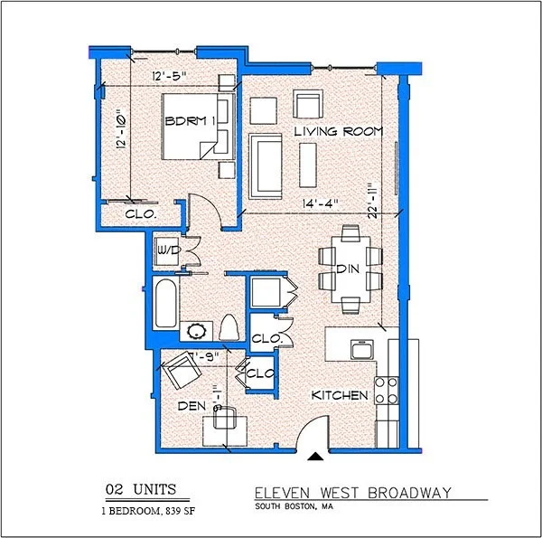 1 bed, 1 bath apartment for rent at 11 West Broadway Unit 205, South Boston — photo 10 of 10