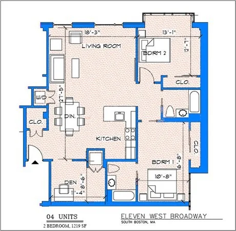 2 bed, 2 bath apartment for rent at 11 West Broadway Unit 404, South Boston — photo 17 of 17