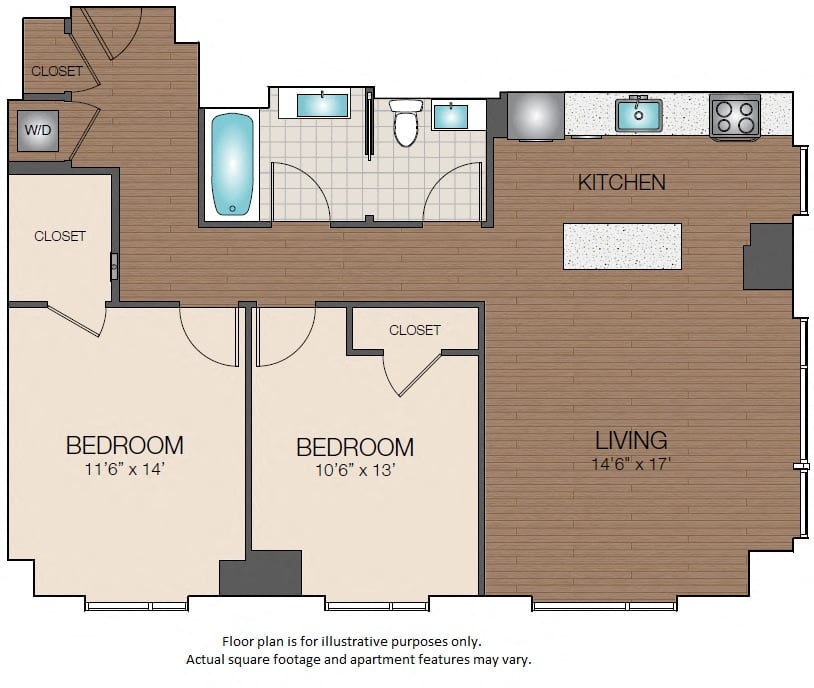 2 bed, 1 bath apartment for rent at 110 Beverly St Unit 433, West End