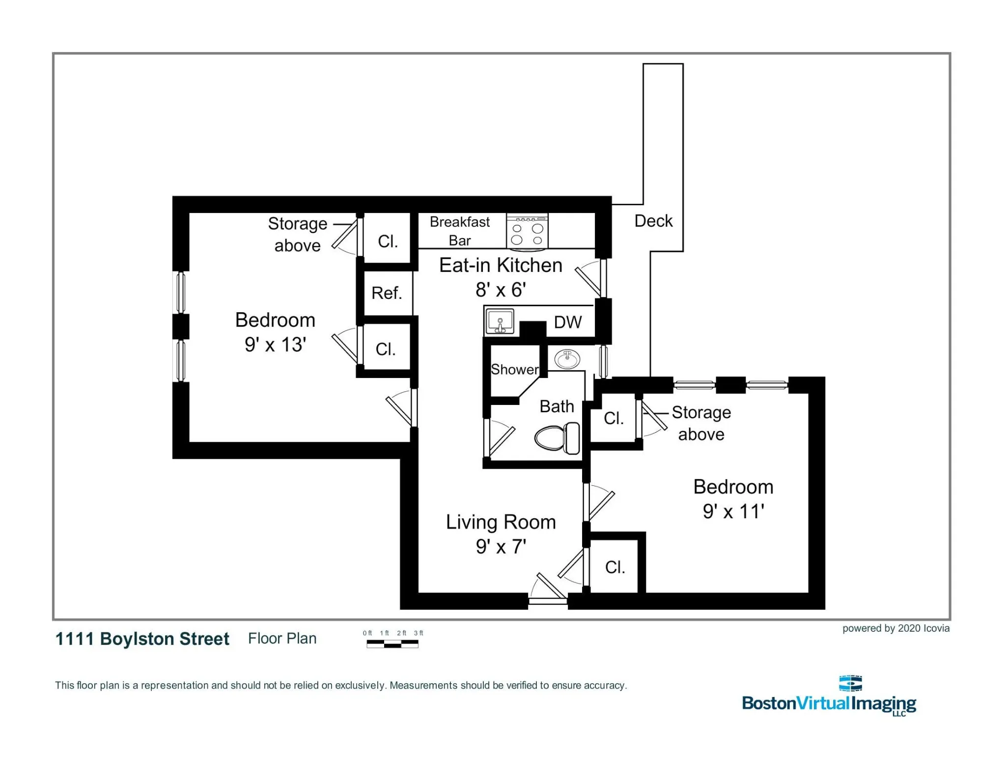 2 bed, 1 bath apartment for rent at 1111 Boylston St Unit 43, Fenway — photo 3 of 8