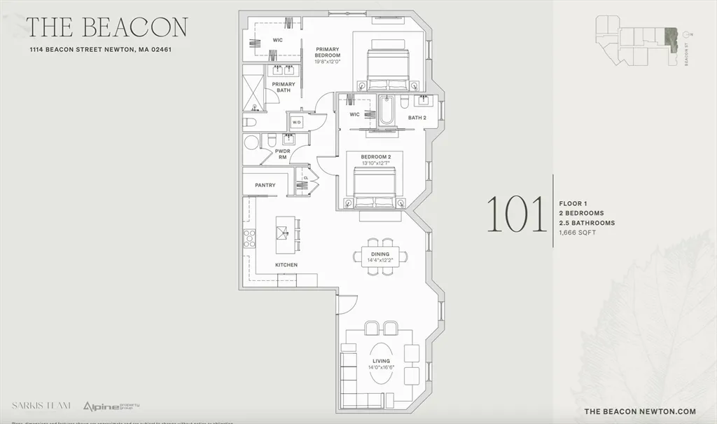 2 bed, 2 bath apartment for rent at 1114 Beacon Unit 101, Newton Highlands — photo 20 of 29