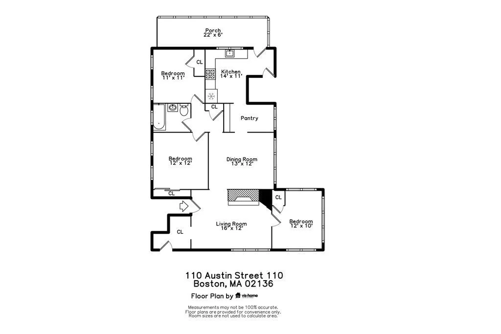 3 bed, 1 bath apartment for rent at 112 Austin St Unit 112, Hyde Park — photo 10 of 12