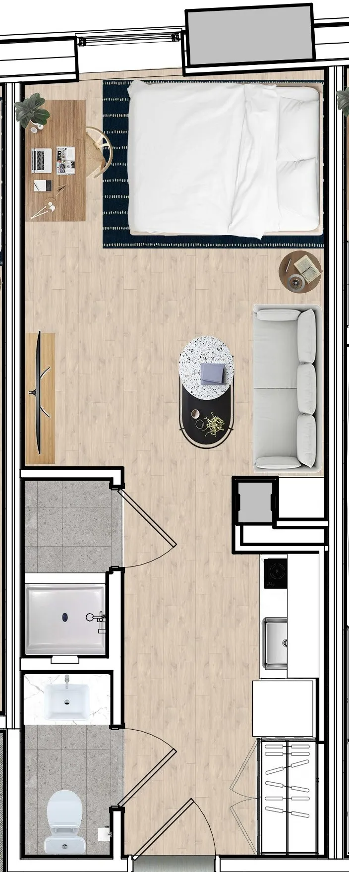 Studio bed, 1 bath apartment for rent at 1127 Harrison Ave Unit 219, Roxbury — photo 4 of 7