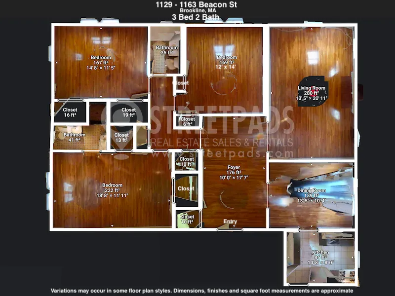 3 bed, 2 bath apartment for rent at 1129 Beacon St Unit 6, Longwood