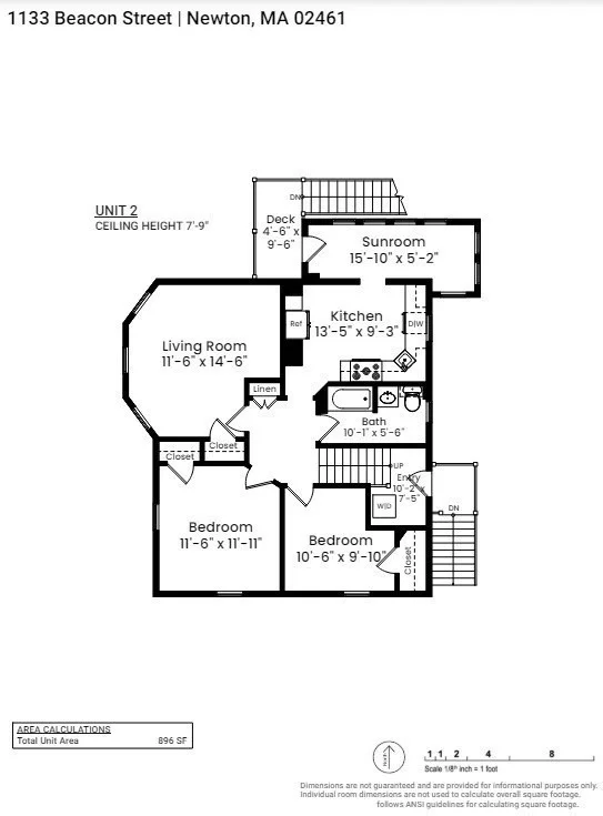 2 bed, 1 bath apartment for rent at 1133 Beacon Unit 2, Newton — photo 3 of 14