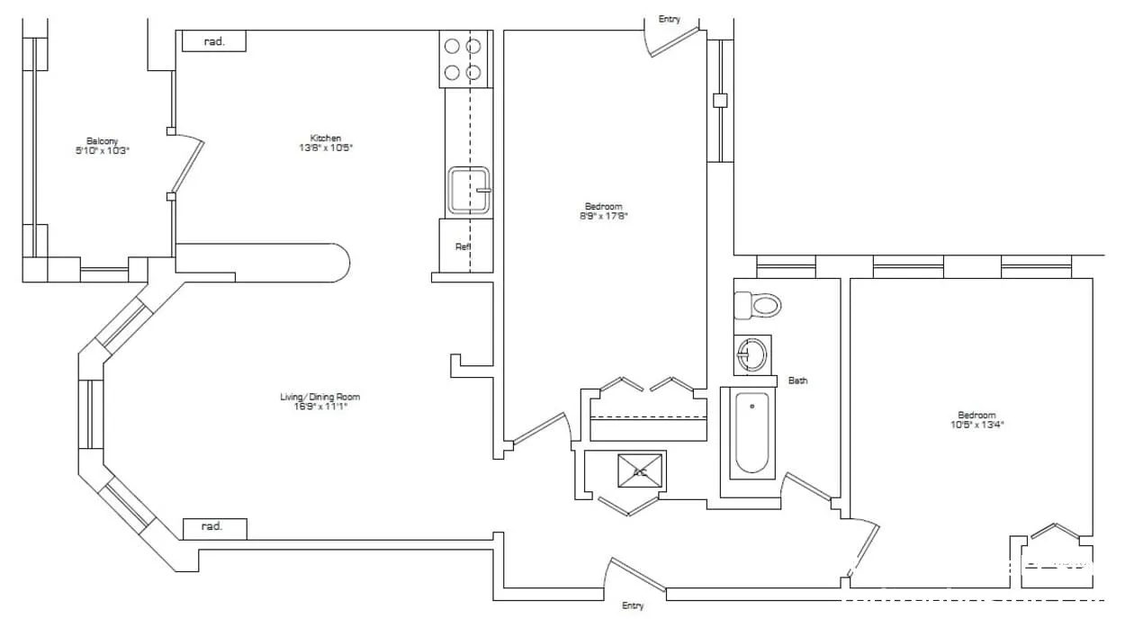 2 bed, 1 bath apartment for rent at 1133 Commonwealth Ave Unit 1, Brighton — photo 6 of 8