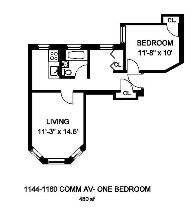 1 bed, 1 bath apartment for rent at 1144 Commonwealth Ave Unit 18, Allston — photo 3 of 5