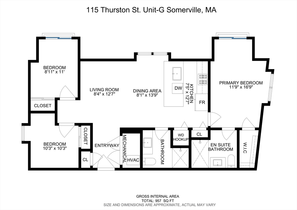 3 bed, 2 bath apartment for rent at 115 Thurston St Unit G, Winter Hill — photo 40 of 40