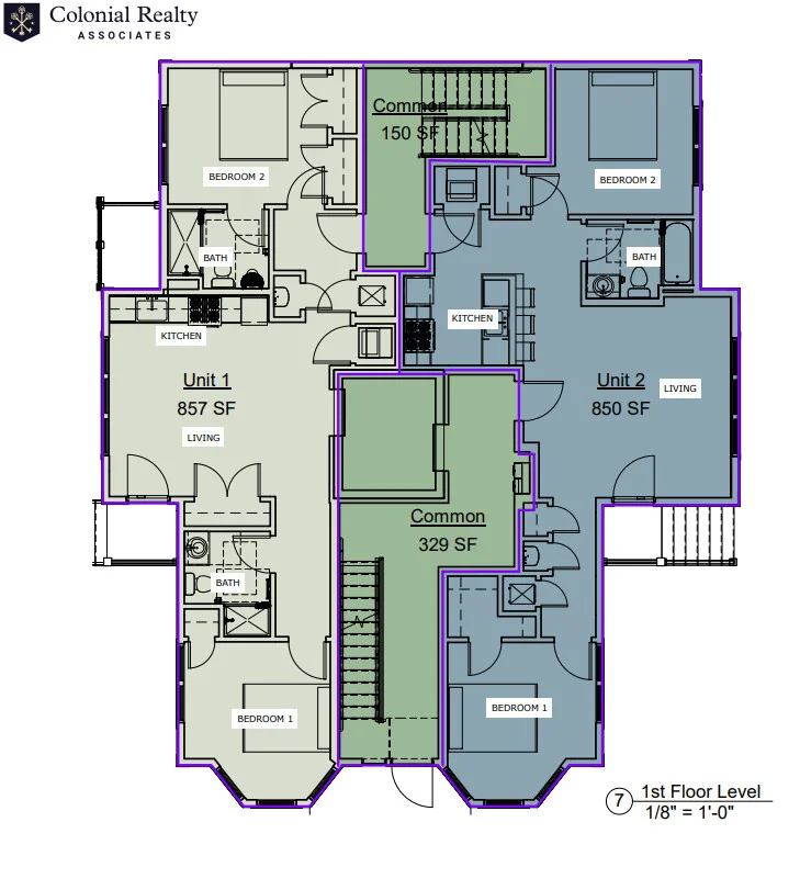 2 bed, 2 bath apartment for rent at 115 Warren St Unit 7, Brighton
