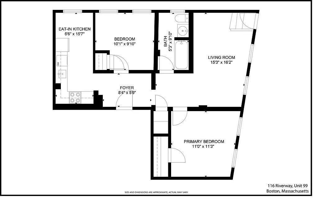 2 bed, 1 bath apartment for rent at 116 Riverway Unit 99, Longwood — photo 8 of 8
