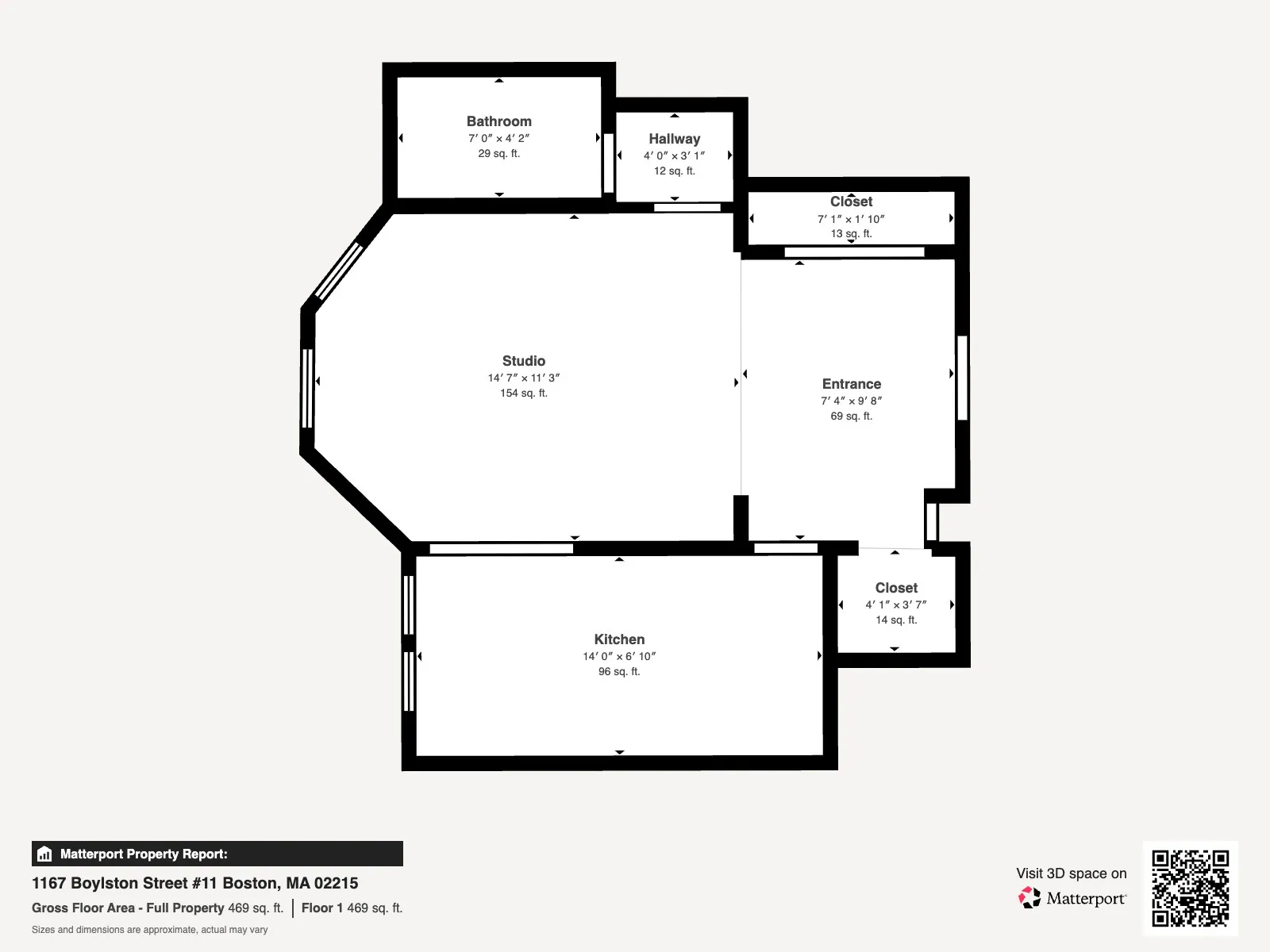 Studio bed, 1 bath apartment for rent at 1167 Boylston St Unit 11, Fenway — photo 13 of 23