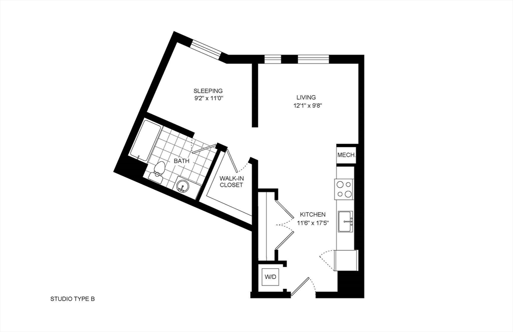 Studio bed, 1 bath apartment for rent at 1170 Tremont St Unit 100-900, Roxbury — photo 11 of 14
