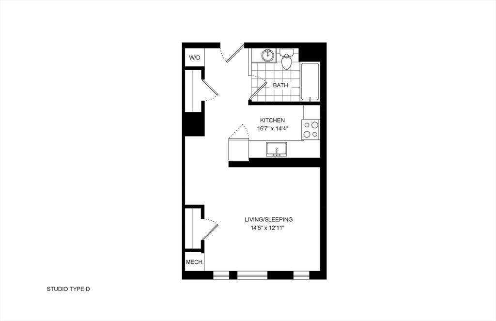 Studio bed, 1 bath apartment for rent at 1170 Tremont St Unit 100-900, Roxbury — photo 14 of 14
