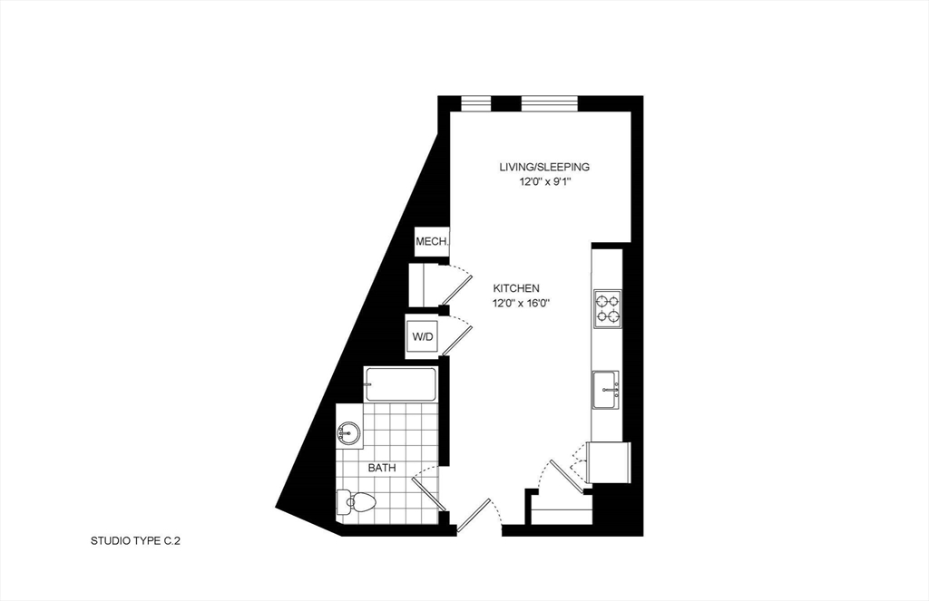 Studio bed, 1 bath apartment for rent at 1170 Tremont St Unit 100-900, Roxbury — photo 10 of 14