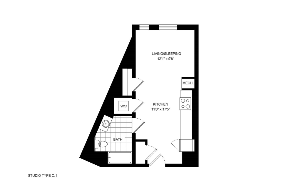 Studio bed, 1 bath apartment for rent at 1170 Tremont St Unit 100-900, Roxbury — photo 12 of 14