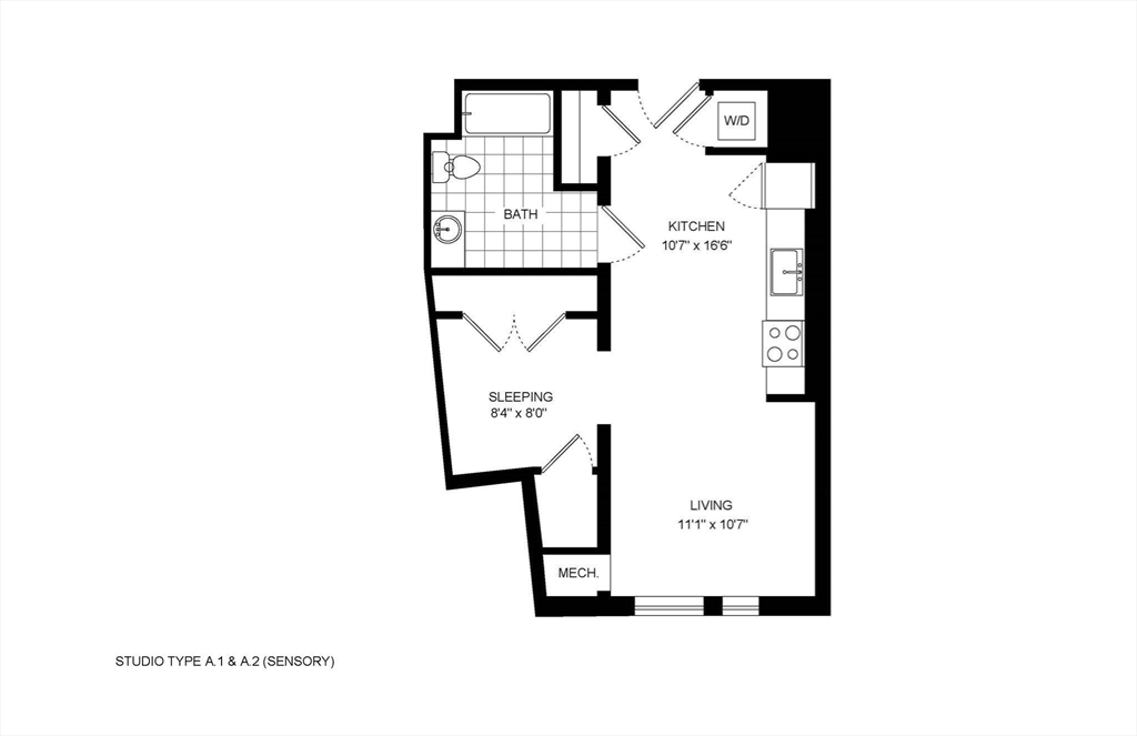 Studio bed, 1 bath apartment for rent at 1170 Tremont St Unit 100-900, Roxbury — photo 13 of 14