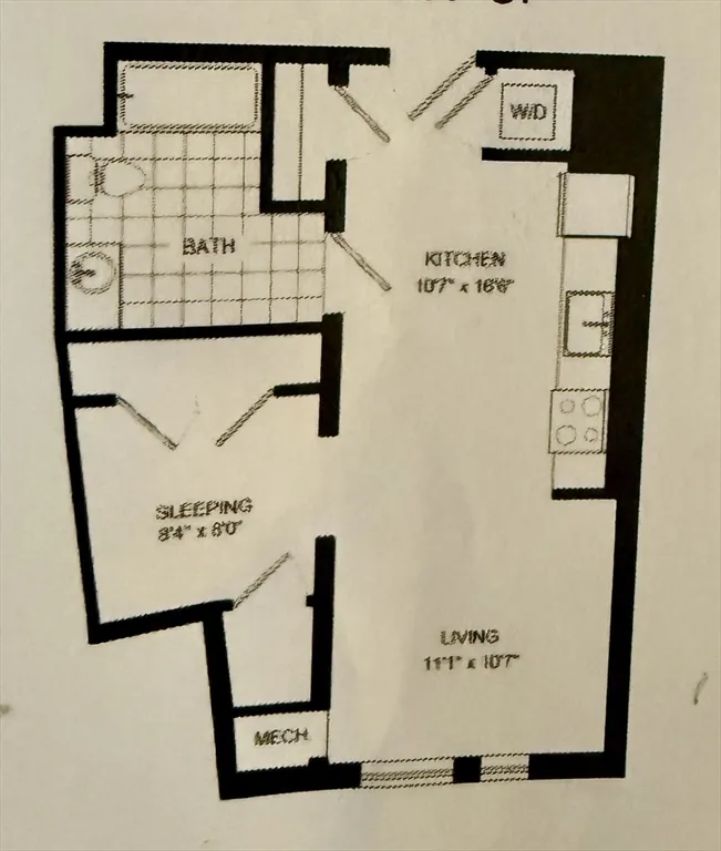 Studio bed, 1 bath apartment for rent at 1170 Tremont St Unit 603, Roxbury — photo 6 of 12