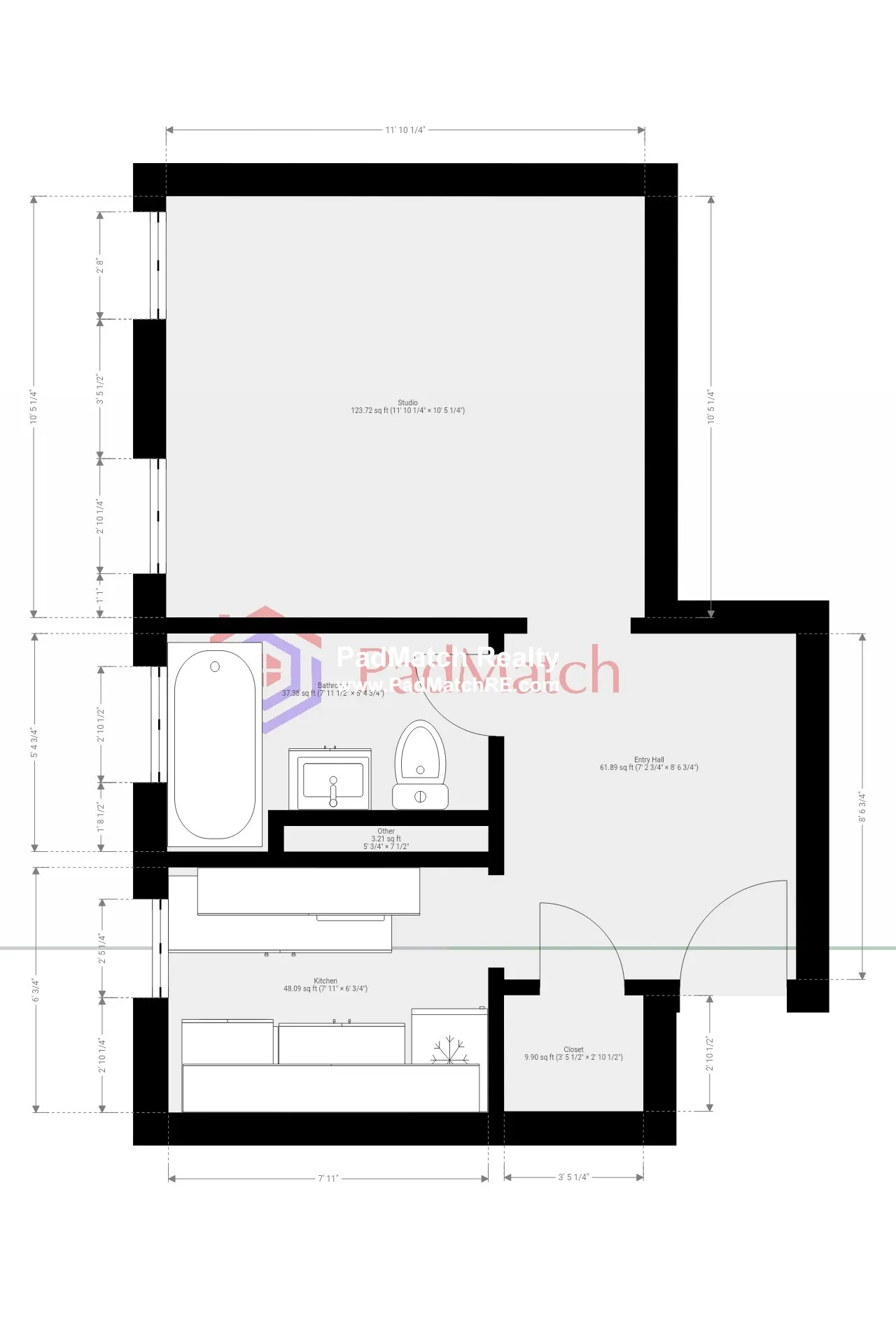 Studio bed, 1 bath apartment for rent at 1191 Boylston St Unit 55, Fenway — photo 11 of 13