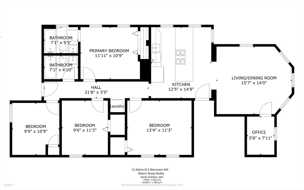 5 bed, 2 bath apartment for rent at 12 Alpine St Unit 1, Worcester — photo 33 of 33