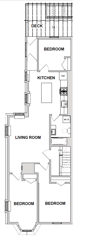 3 bed, 1 bath apartment for rent at 12 Creighton St Unit 3, Jamaica Plain — photo 9 of 10
