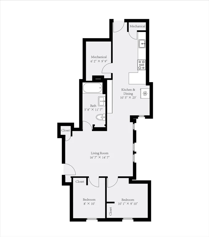 2 bed, 1 bath apartment for rent at 12 Foster St Unit 1A, North End — photo 16 of 16