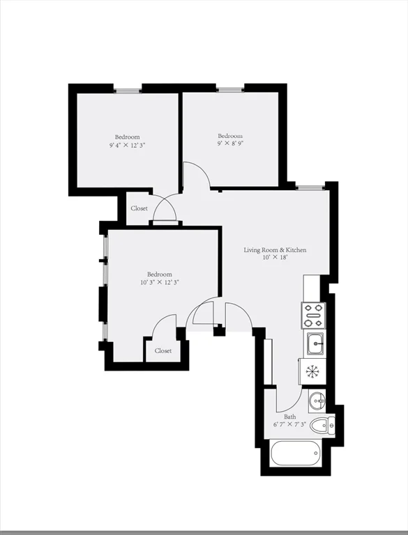 3 bed, 1 bath apartment for rent at 12 Foster St Unit 5, North End — photo 11 of 11