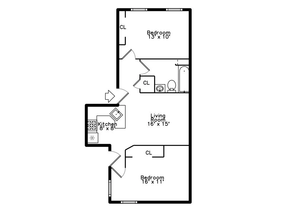 2 bed, 1 bath apartment for rent at 12 Humboldt Pl Unit 1A, South Boston — photo 14 of 15