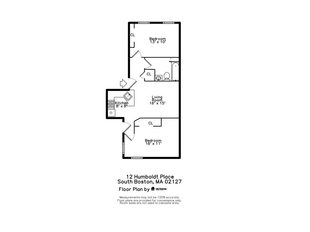 2 bed, 1 bath apartment for rent at 12 Humboldt Pl Unit 1A, South Boston — photo 15 of 15
