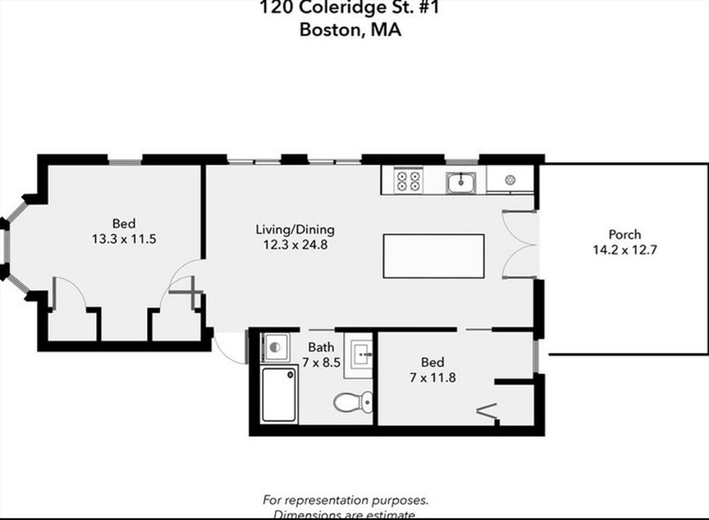 2 bed, 1 bath apartment for rent at 120 Coleridge St Unit 1, East Boston — photo 33 of 33