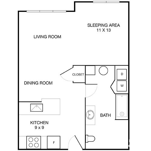 Studio bed, 1 bath apartment for rent at 120 Pleasant St Unit 103, Watertown — photo 4 of 4