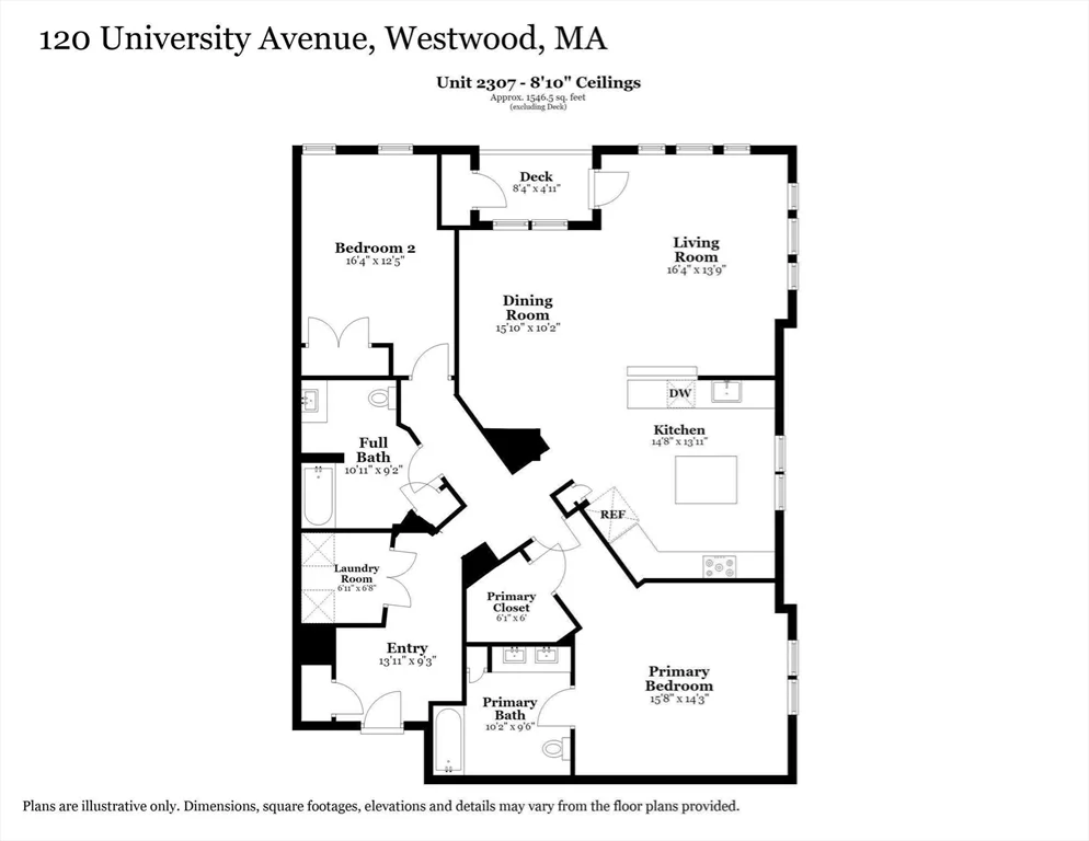2 bed, 2 bath apartment for rent at 120 University Ave Unit 2307, Westwood — photo 16 of 16