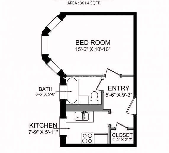 Studio bed, 1 bath apartment for rent at 1203 Boylston St Unit 52*, Fenway — photo 7 of 7