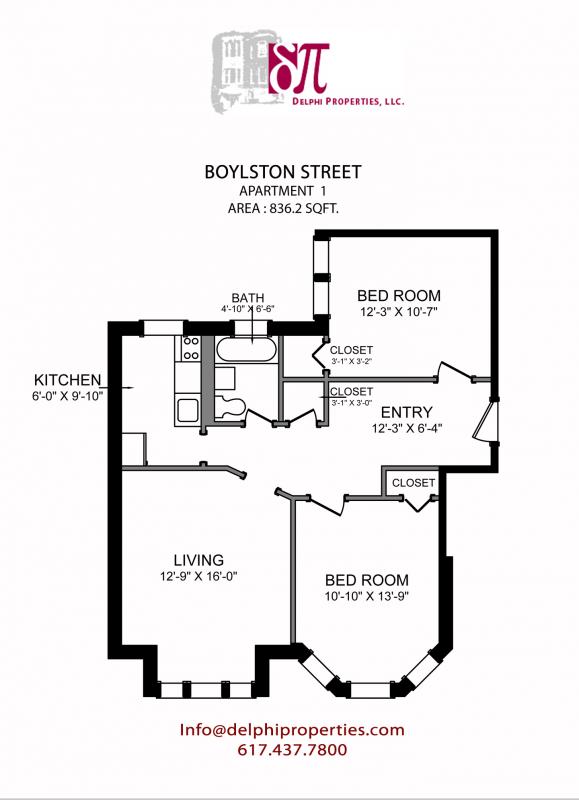 2 bed, 1 bath apartment for rent at 1209 Boylston St Unit 1, Fenway — photo 14 of 14