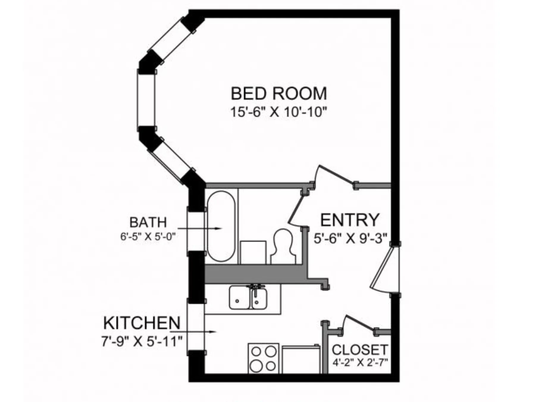 Studio bed, 1 bath apartment for rent at 1209 Boylston St Unit 22, Fenway — photo 4 of 6