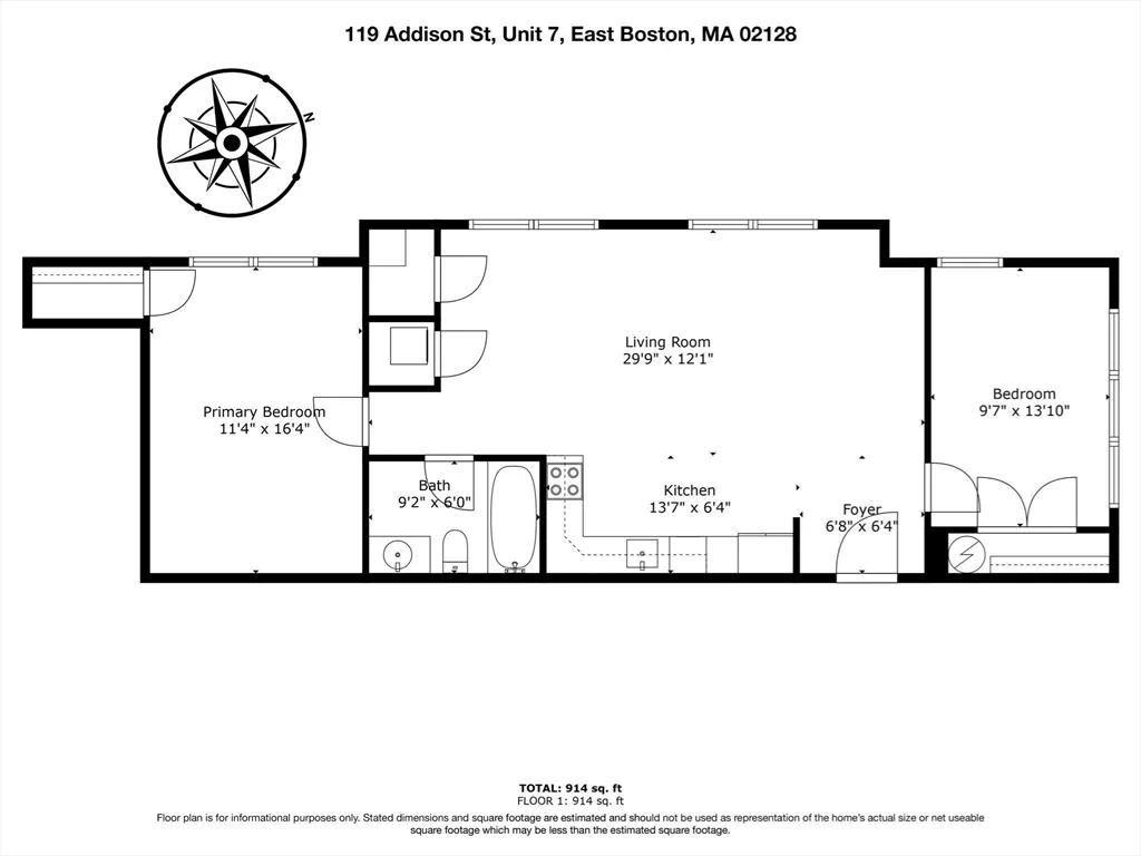 2 bed, 1 bath apartment for rent at 121 Addison St Unit 1, East Boston — photo 11 of 18