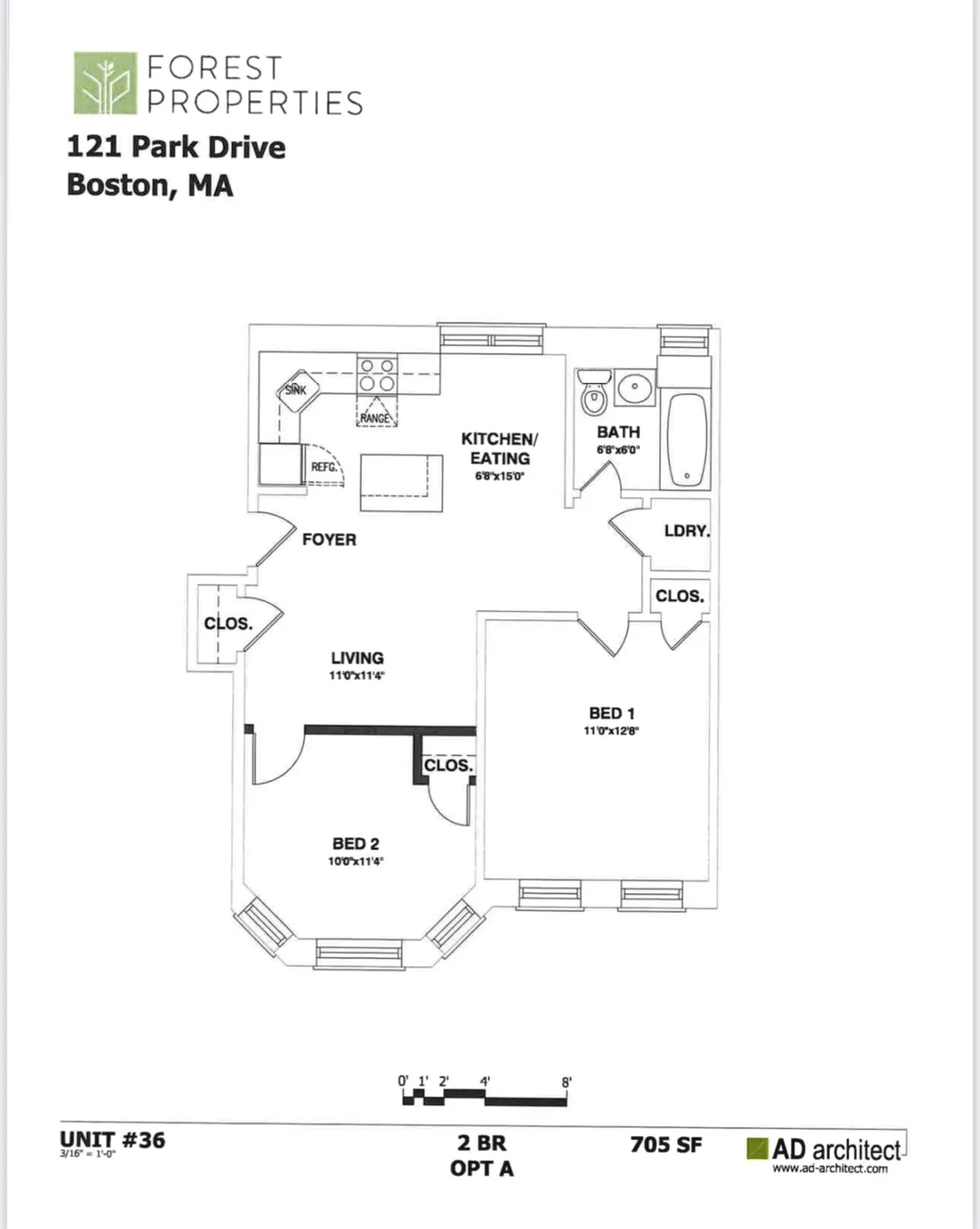 2 bed, 1 bath apartment for rent at 121 Park Dr Unit 1, Fenway — photo 7 of 7