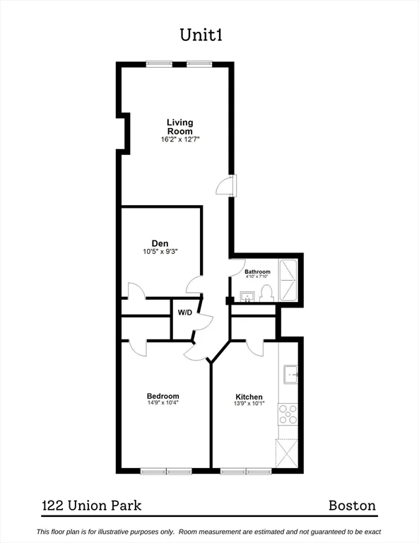 2 bed, 1 bath apartment for rent at 122 Union Park St Unit 1, South End — photo 13 of 13