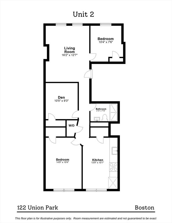 2 bed, 1 bath apartment for rent at 122 Union Park St Unit 2, South End — photo 12 of 12