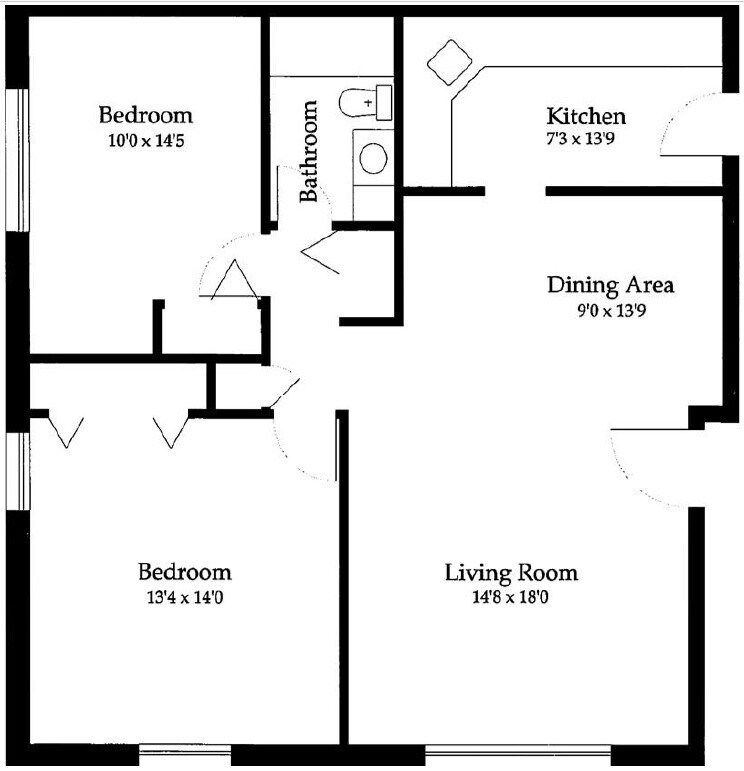 2 bed, 1 bath apartment for rent at 125 Lexington Unit 33, Auburndale
